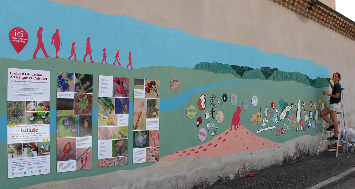 fresque-participative-berengere-ameslant-designer-cartographie-sensible-territoire-balade-atelier-artistique-drome
